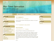 Tablet Screenshot of preteensensation.com